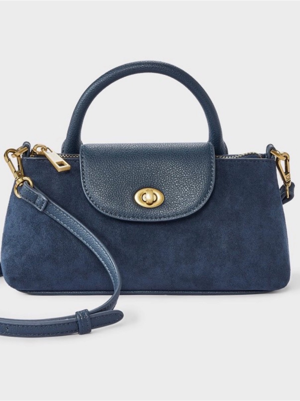 Elongated Top-Handle Crossbody Bag
